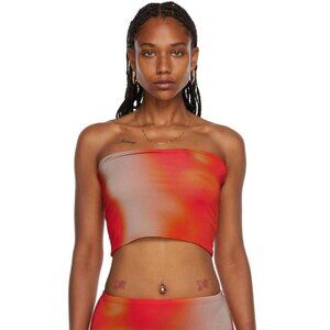 Paloma Wool Red and Gray Crop Top